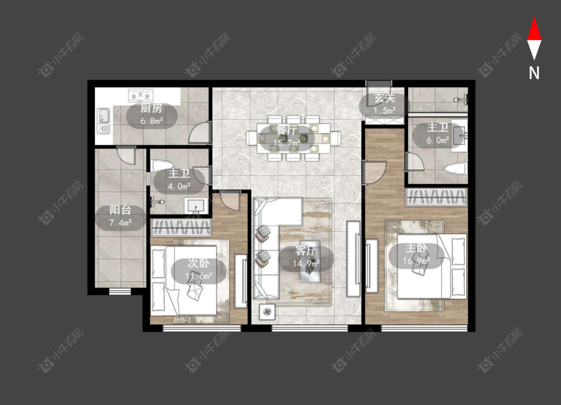常州世家华庭在售二手房源户型图_小牛看房