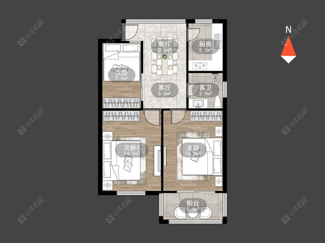 常州北建新村在售二手房房源户型图_小牛看房