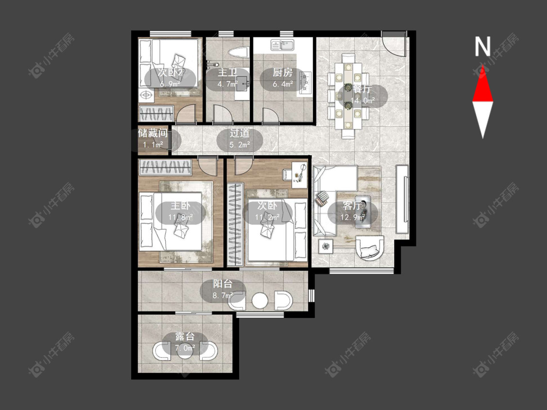 常州九洲花园二期在售二手房源户型图_小牛看房