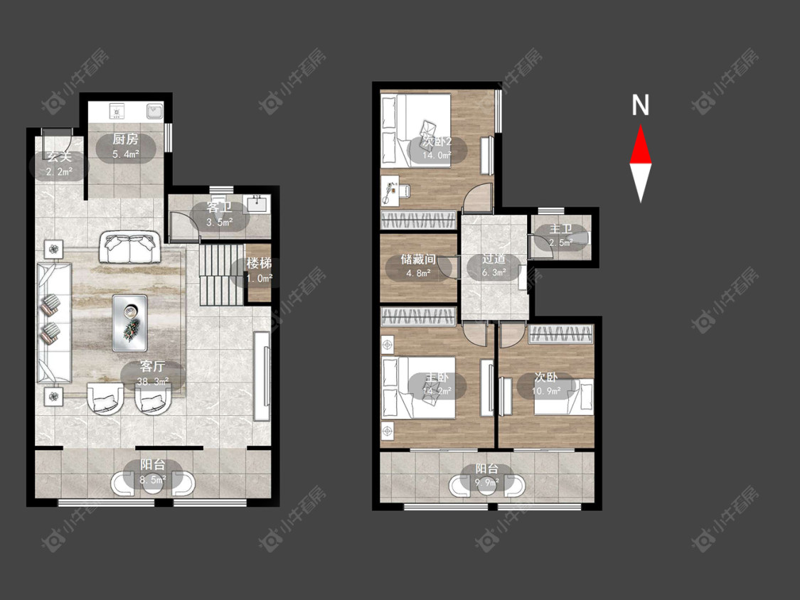 常州龙湖春江天玺在售二手房源户型图_小牛看房