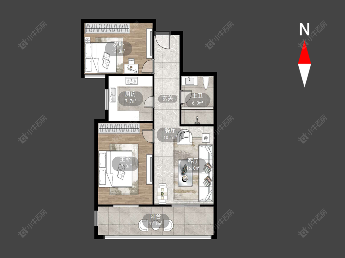常州太湖明珠苑南苑在售二手房源户型图_小牛看房
