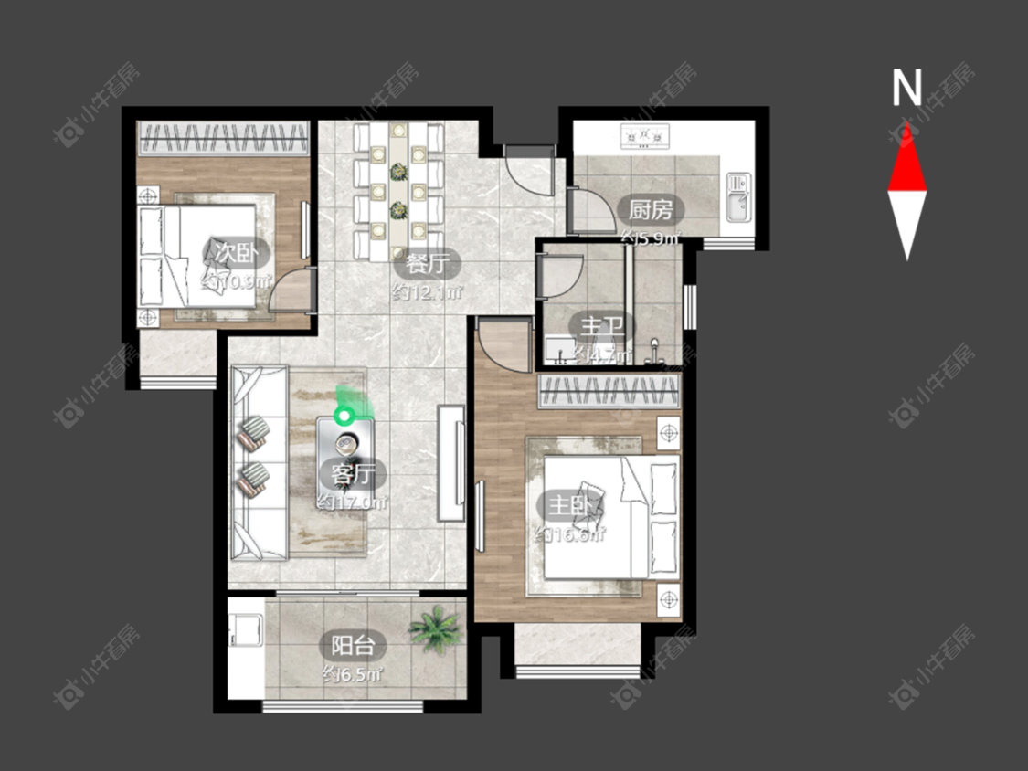 常州大名城北区在售二手房源户型图_小牛看房