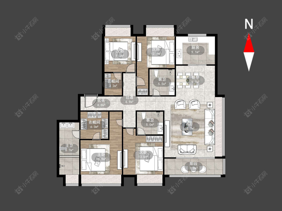 常州琅越龙洲在售二手房源户型图_小牛看房