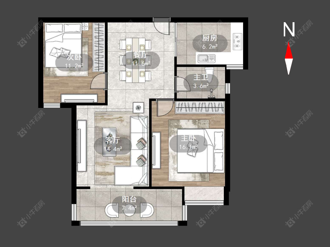 常州蔷薇家园在售二手房源户型图_小牛看房