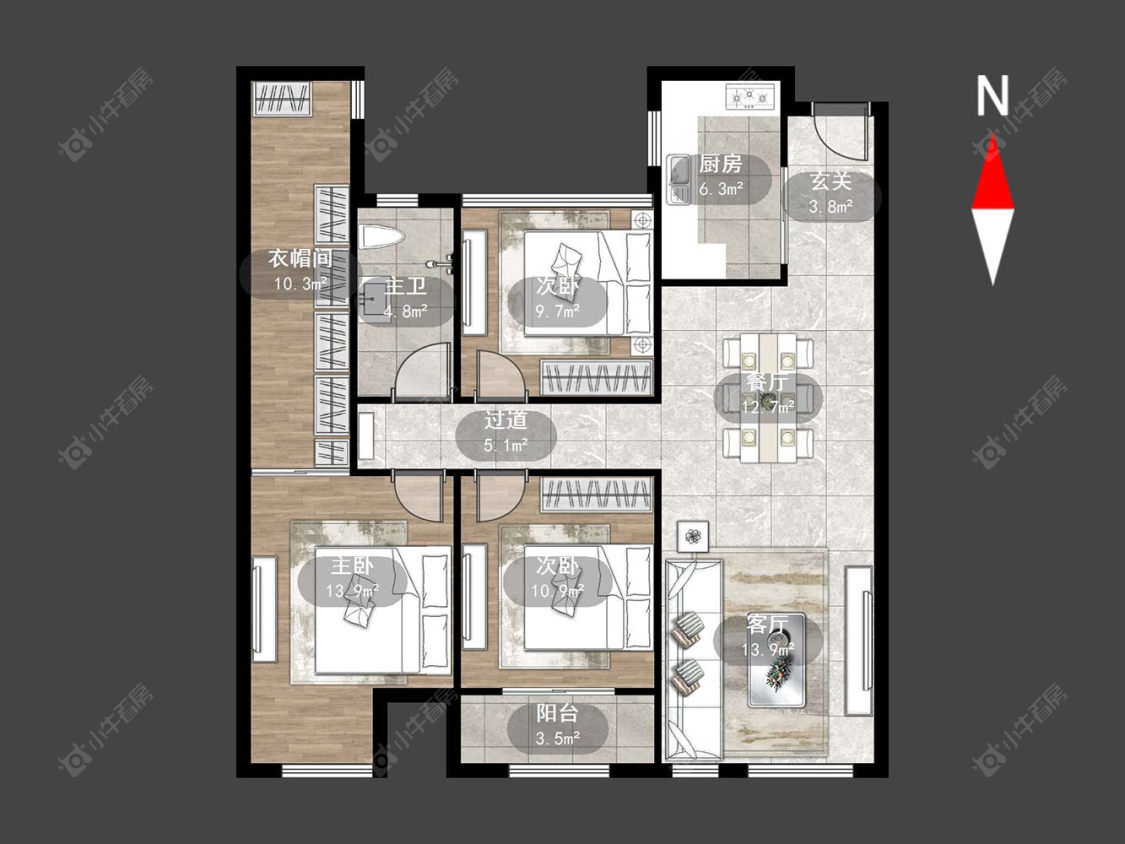 常州百兴华府二期在售二手房源户型图_小牛看房