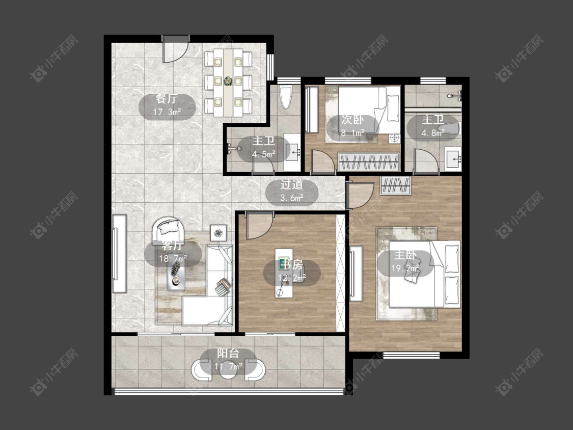 丹阳中南熙悦城中南二期在售二手房源户型图_小牛看房