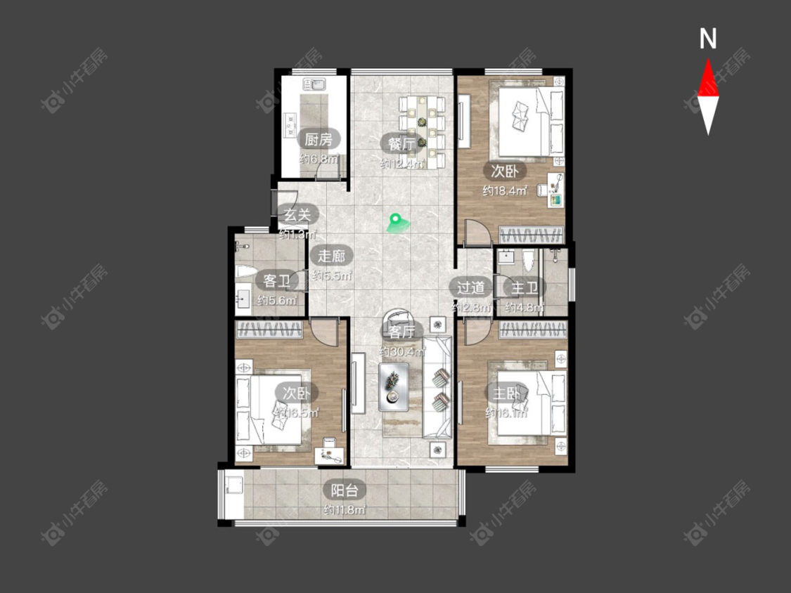 常州翠竹新村北区在售二手房源户型图_小牛看房