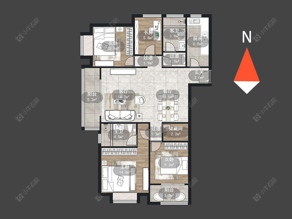 龙湖龙誉城二期房源户型图 常州龙湖龙誉城二期在售二手房源户型图_小牛看房