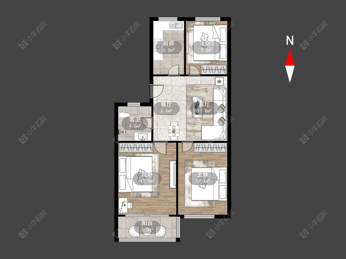 常州关河西路在售二手房源户型图_小牛看房