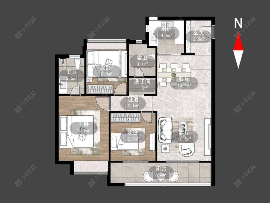 常州绿地香港名墩道在售二手房源户型图_小牛看房