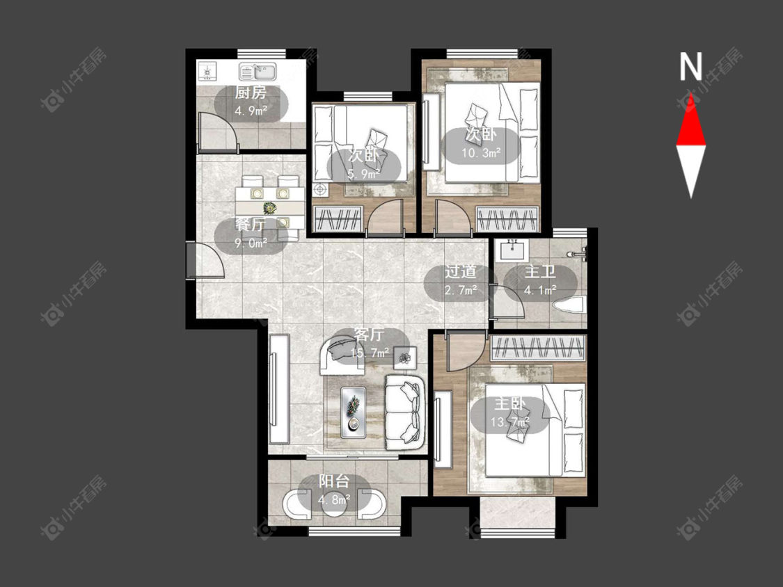 常州紫廷名苑在售二手房源户型图_小牛看房