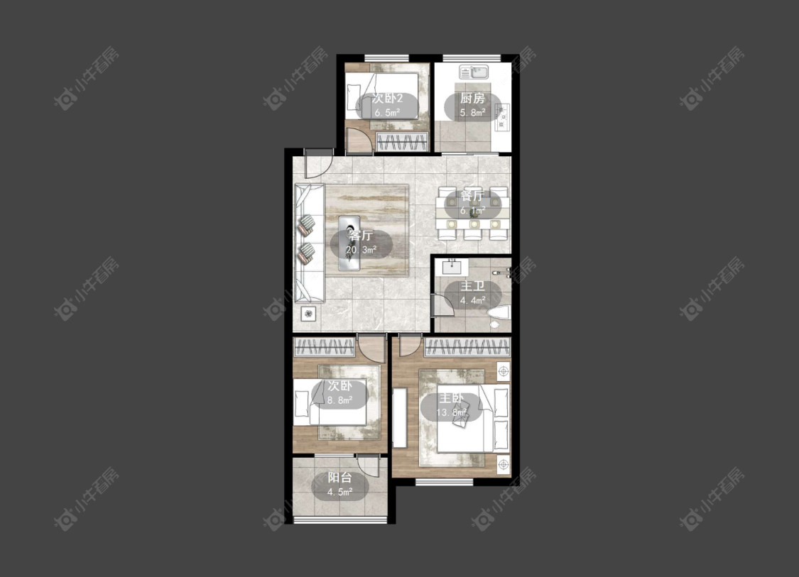 常州县学街在售二手房房源户型图_小牛看房