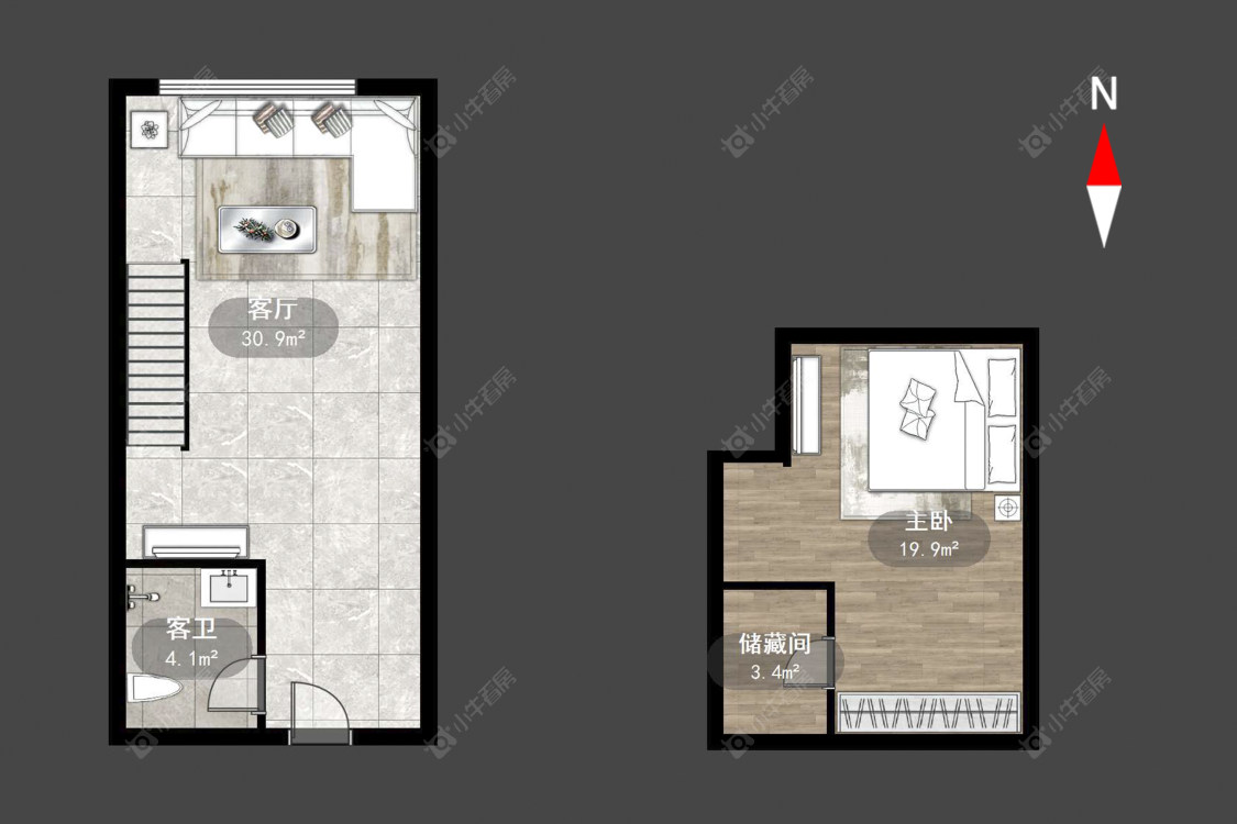 常州吾悦广场全能家公寓在售二手房源户型图_小牛看房