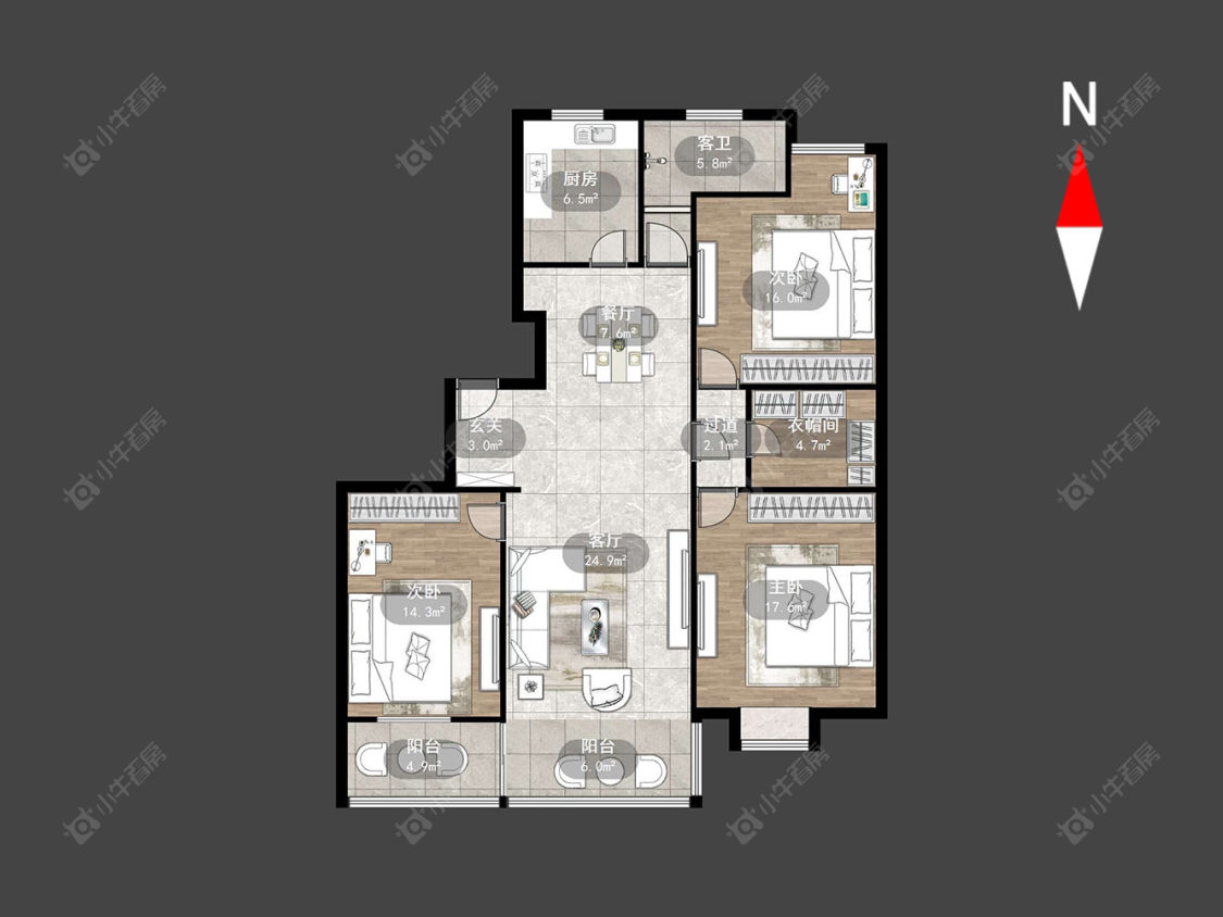 常州永宁花园在售二手房源户型图_小牛看房
