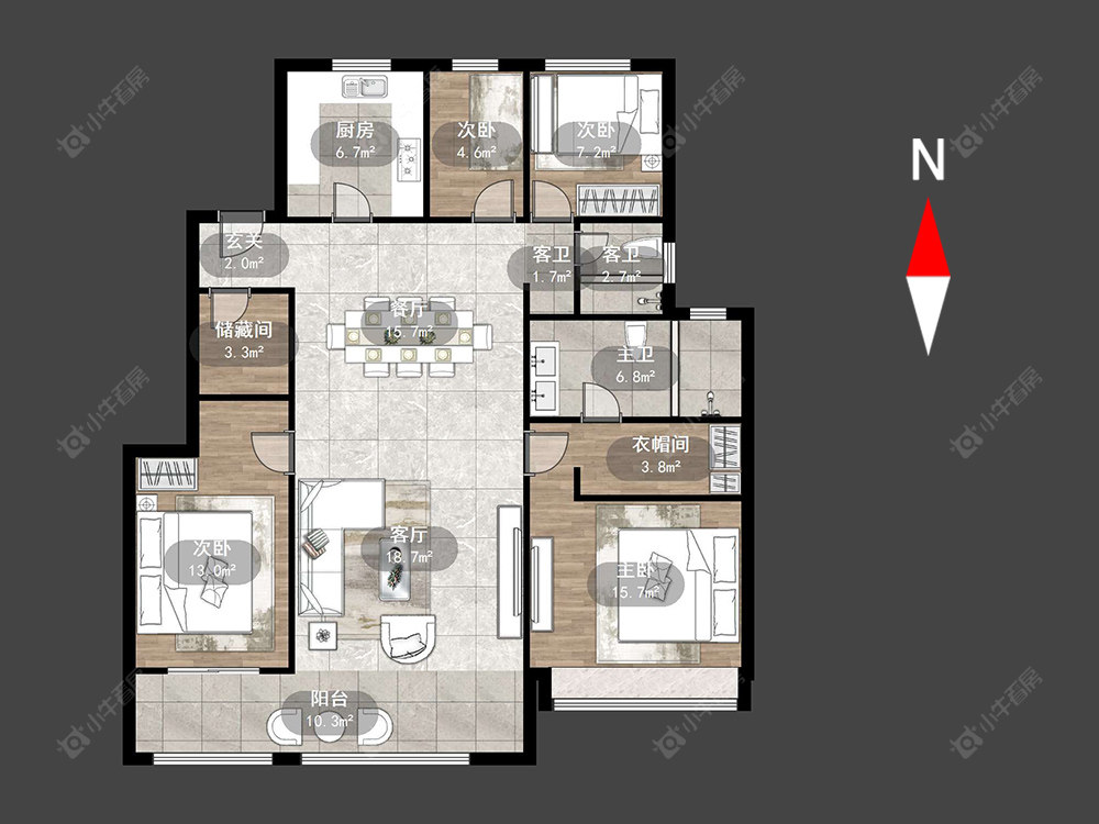 常州璞樾春秋在售二手房源户型图_小牛看房
