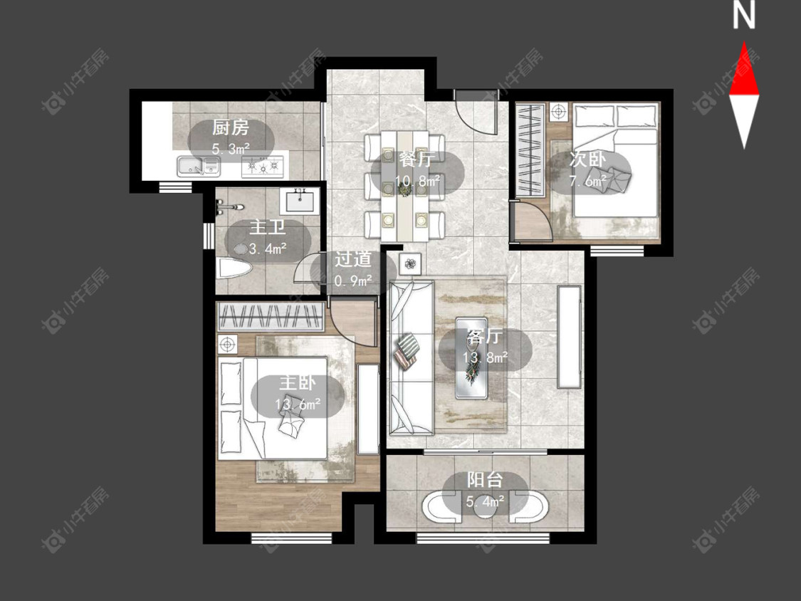 常州公园壹号四期在售二手房源户型图_小牛看房