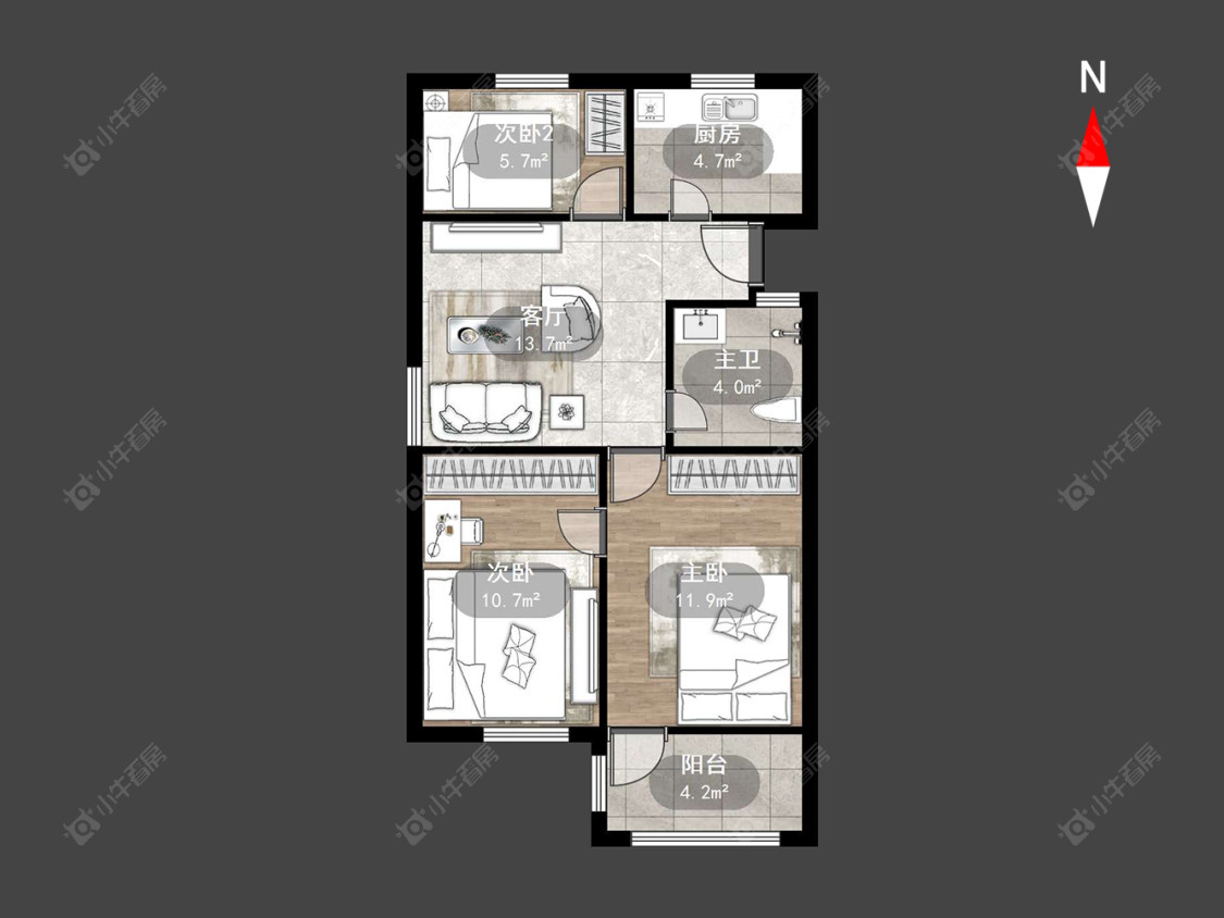 常州清潭清园在售二手房源户型图_小牛看房