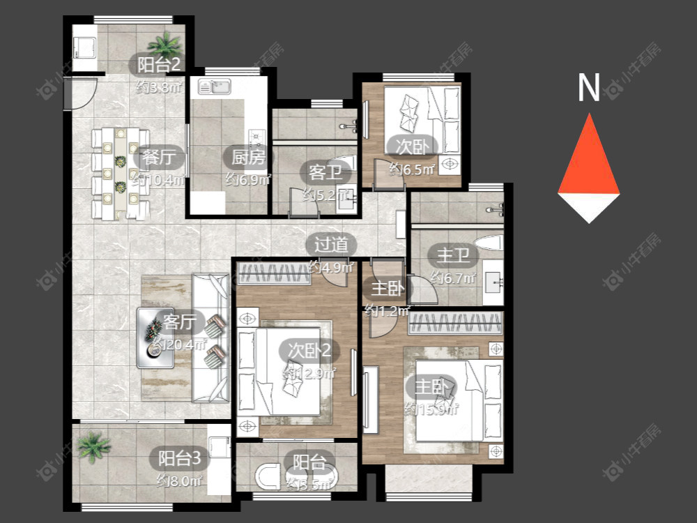 紫金城南区房源户型图 常州紫金城南区在售二手房源户型图_小牛看房