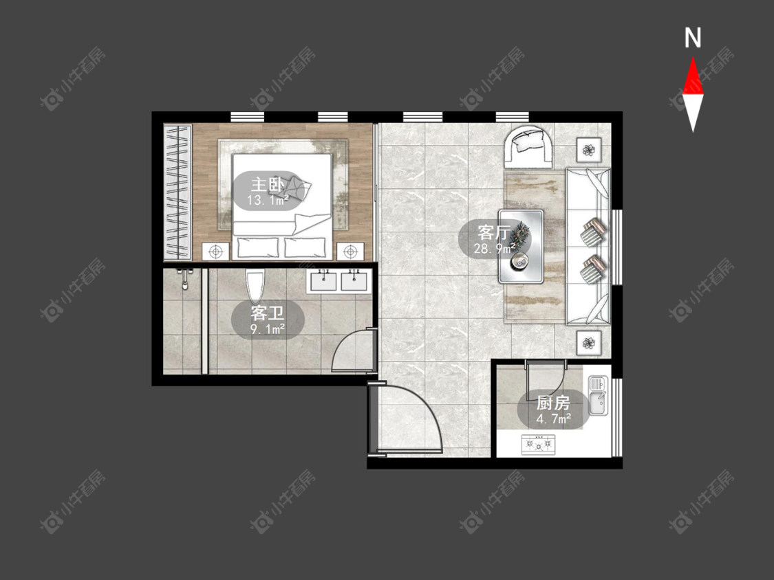 常州龙洲伊都公寓在售二手房源户型图_小牛看房