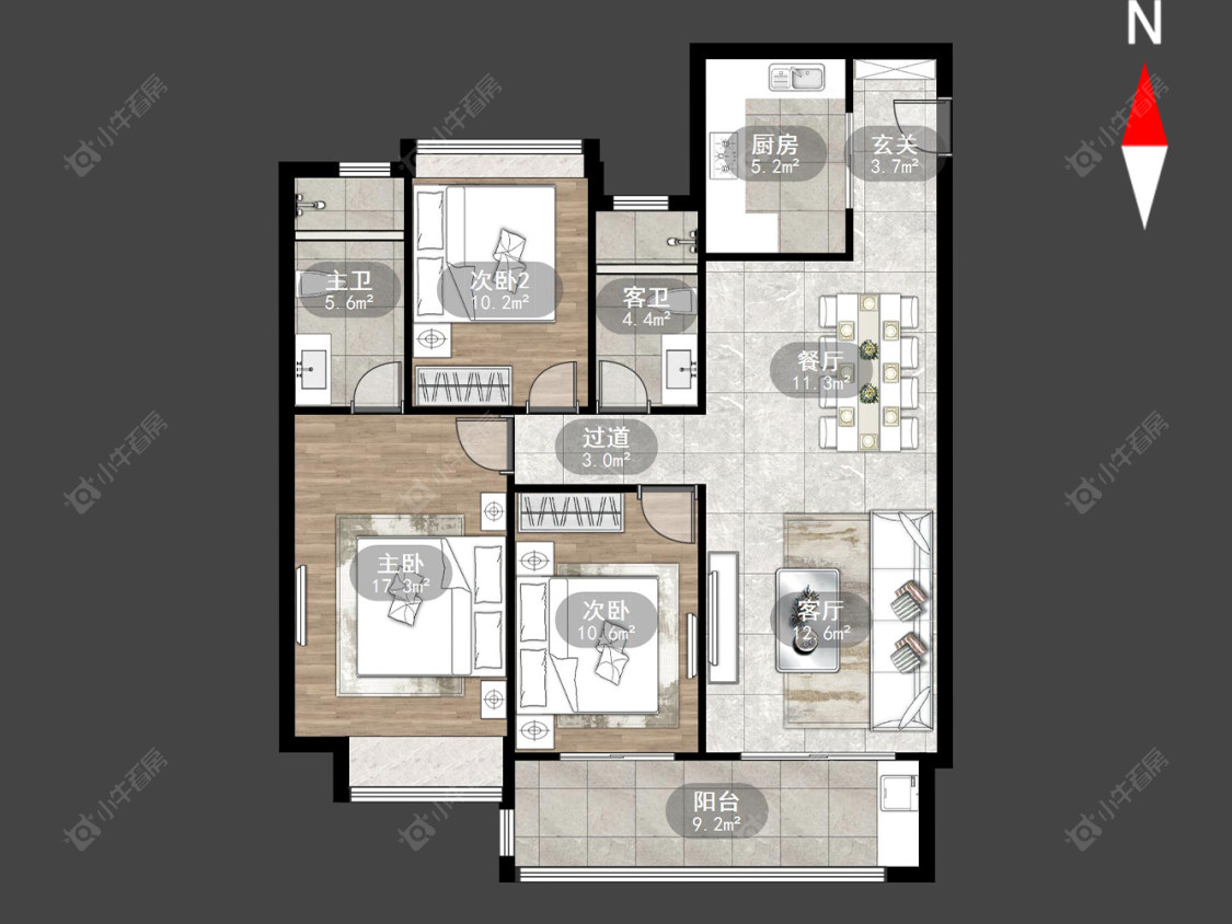 常州旭辉都会上著在售二手房源户型图_小牛看房