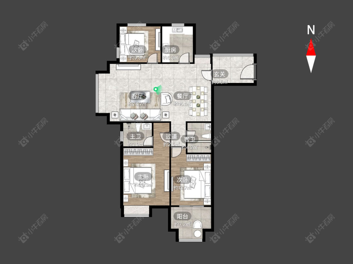 常州阳光龙庭在售二手房源户型图_小牛看房