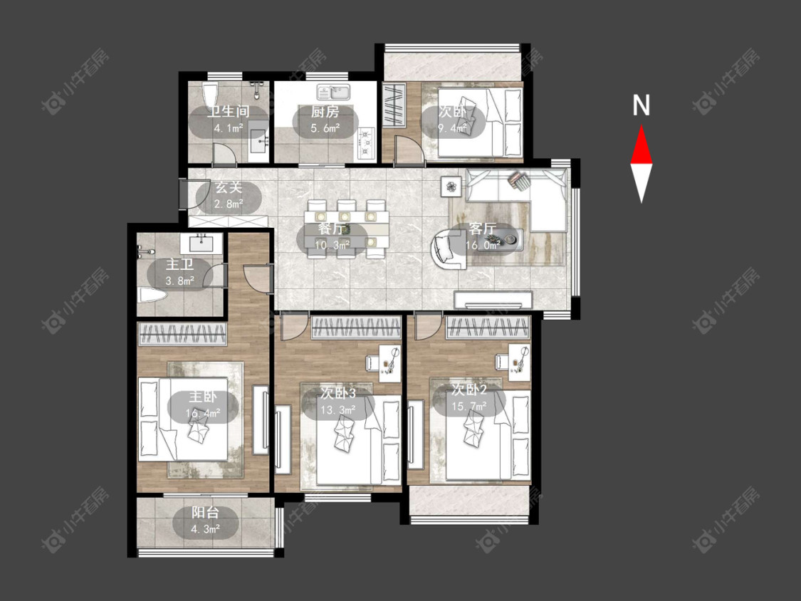 常州百馨西苑一二期在售二手房源户型图_小牛看房