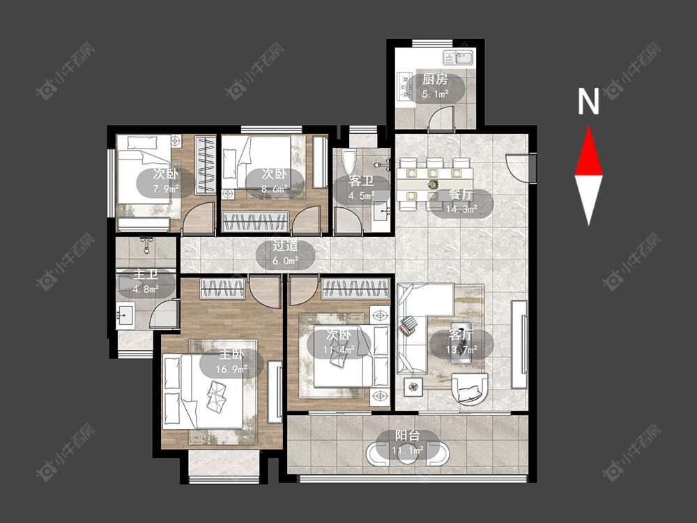 星河丹堤八区房源户型图 常州星河丹堤八区在售二手房源户型图_小牛看房