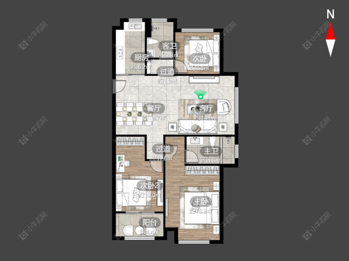 常州路劲天隽峰荟在售二手房源户型图_小牛看房