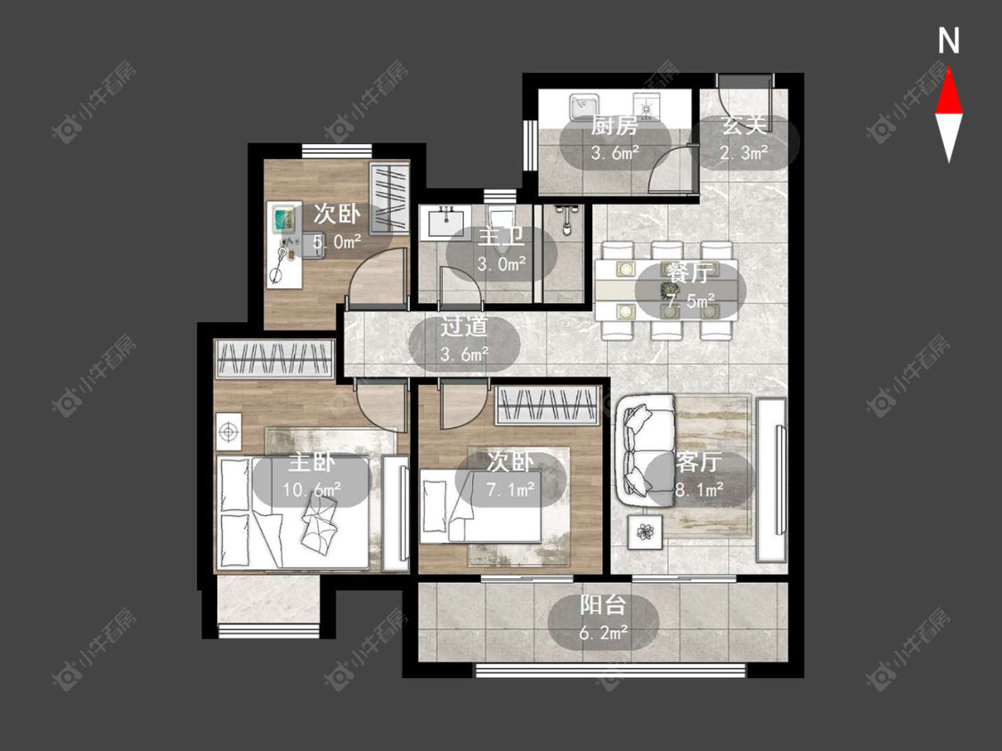 常州清云澜湾A区在售二手房源户型图_小牛看房