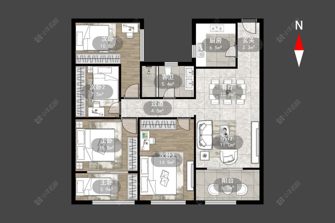 绿地香颂花园房源户型图 常州绿地香颂花园在售二手房源户型图_小牛看房