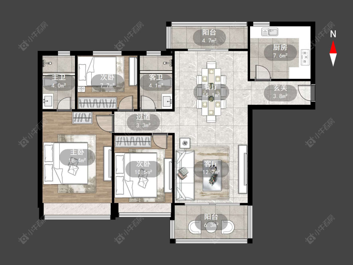 常州金坛碧桂园二期在售二手房源户型图_小牛看房