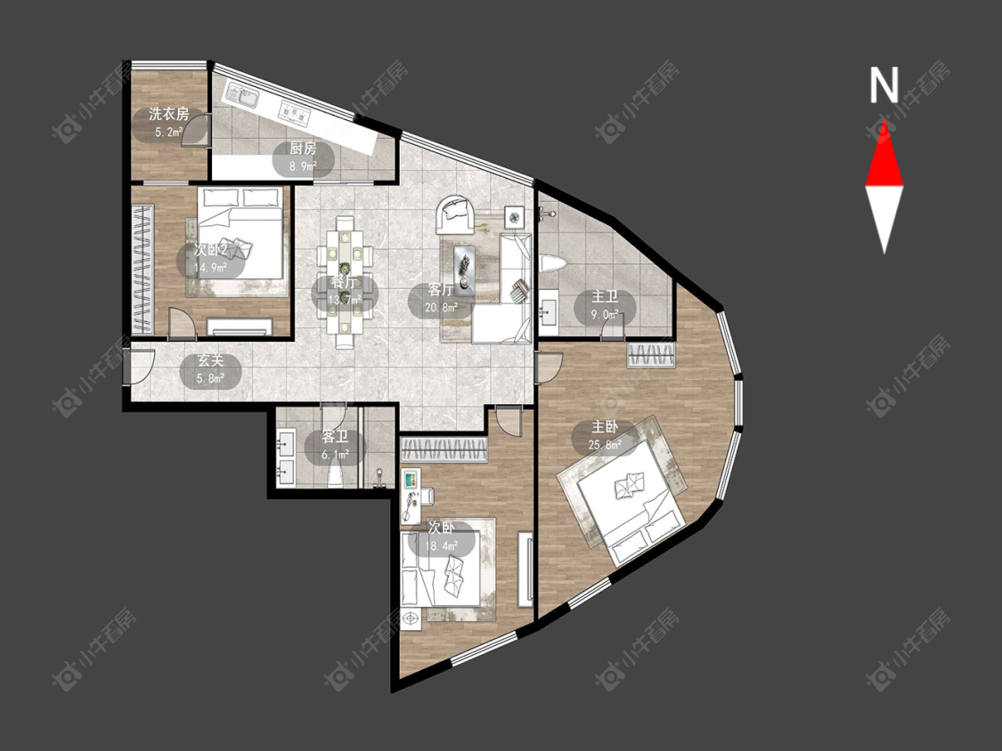常州道生中心在售二手房源户型图_小牛看房
