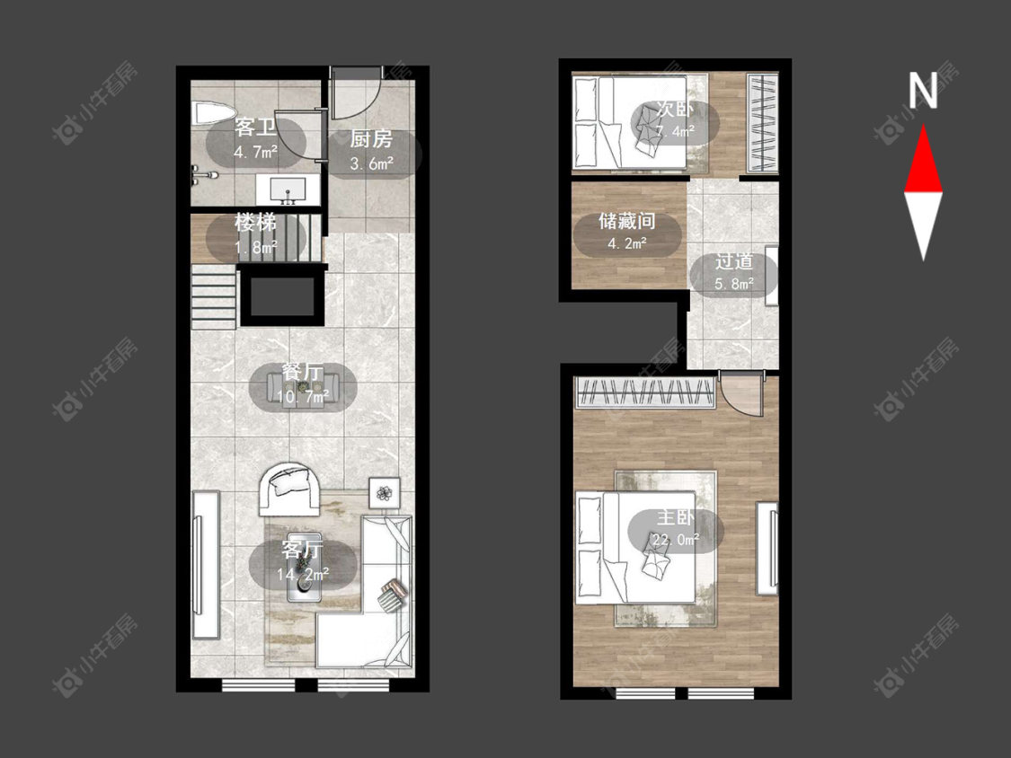 常州亚泰财富中心在售二手房源户型图_小牛看房