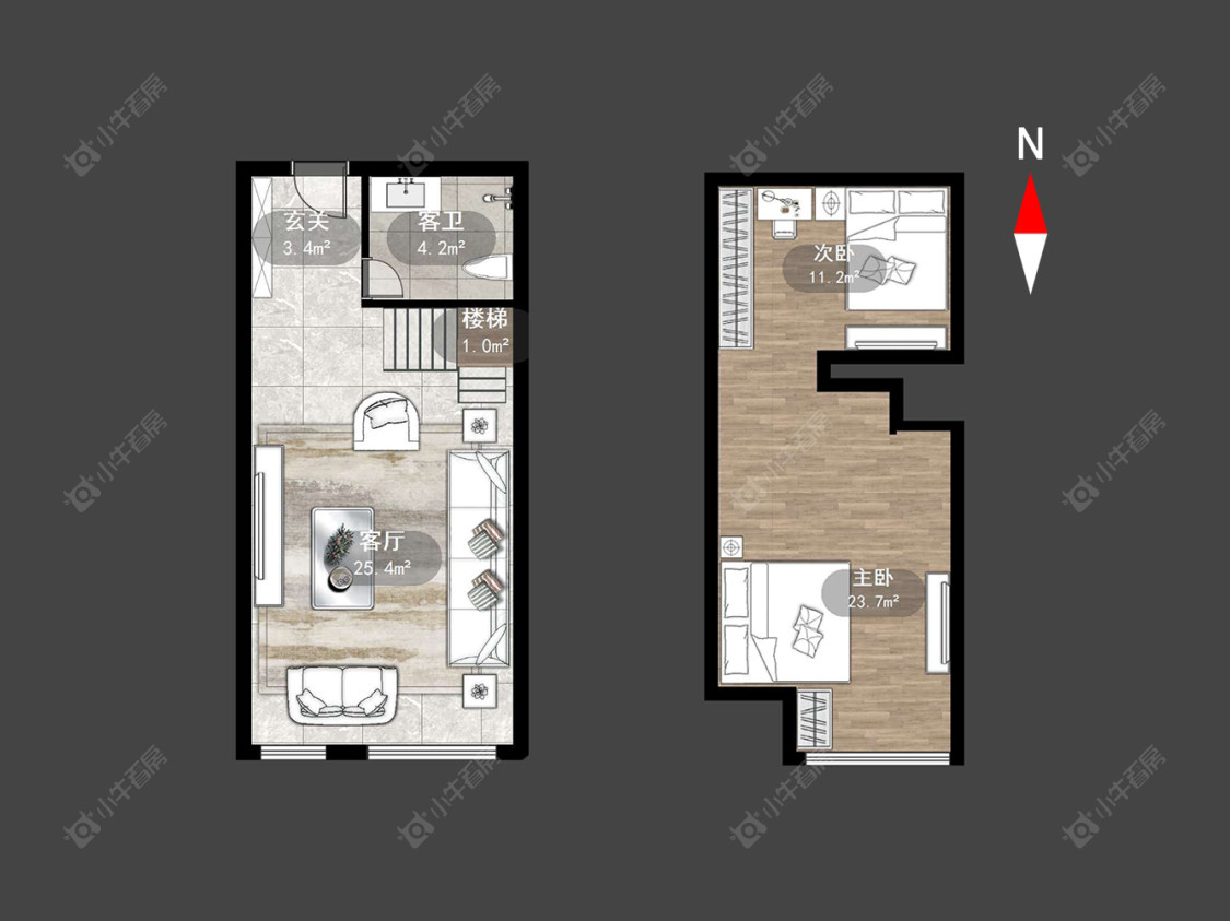 常州港龙尚层在售二手房源户型图_小牛看房