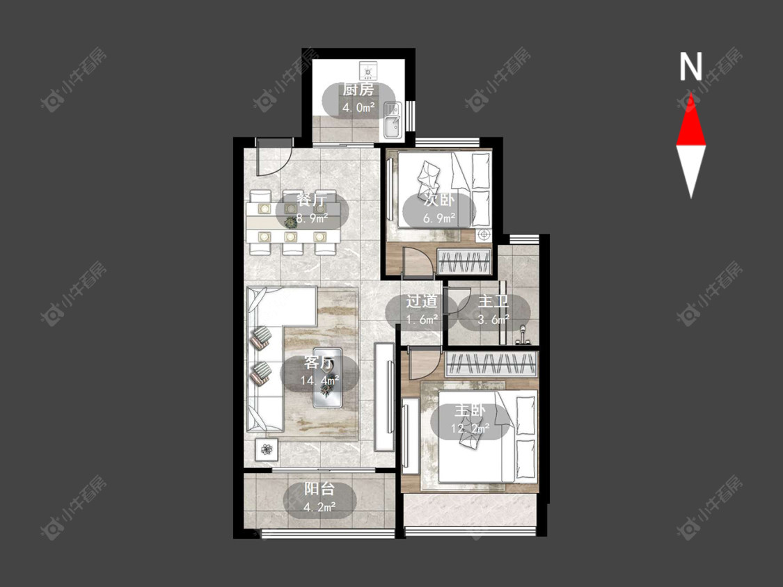 常州三江公园在售二手房源户型图_小牛看房