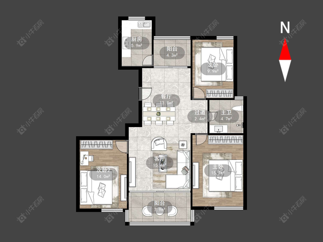 常州凤凰名城在售二手房源户型图_小牛看房