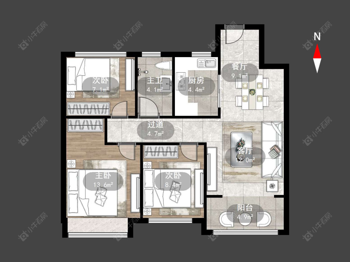 万科公园大道二三期房源户型图 常州万科公园大道二三期在售二手房源户型图_小牛看房