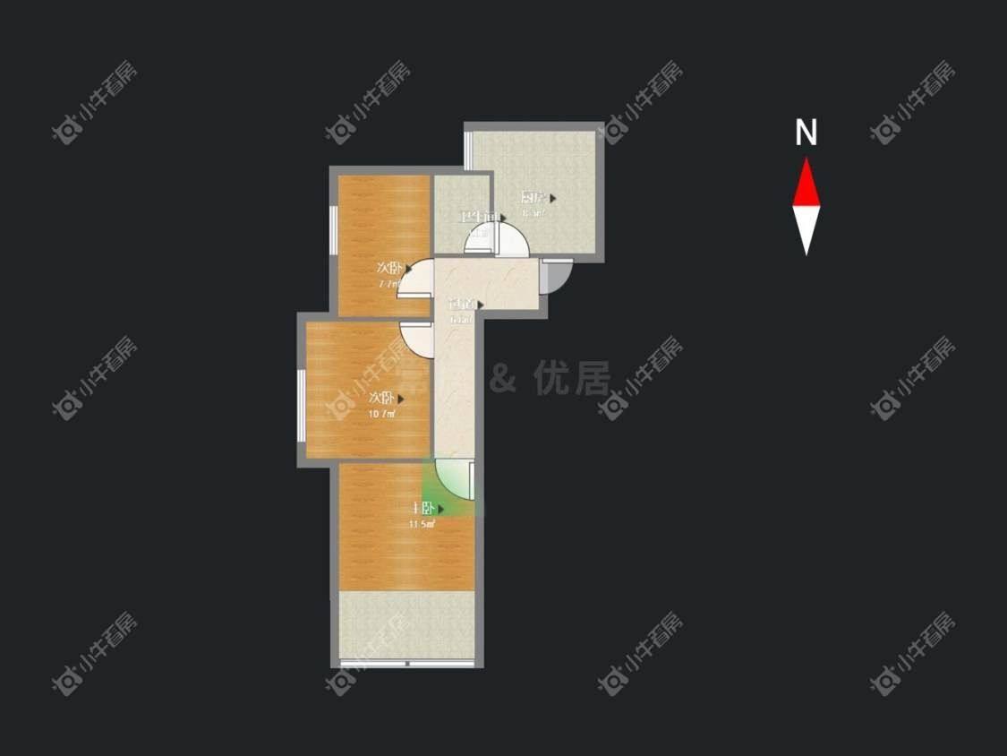 常州九洲花园一期在租房源户型图_小牛看房