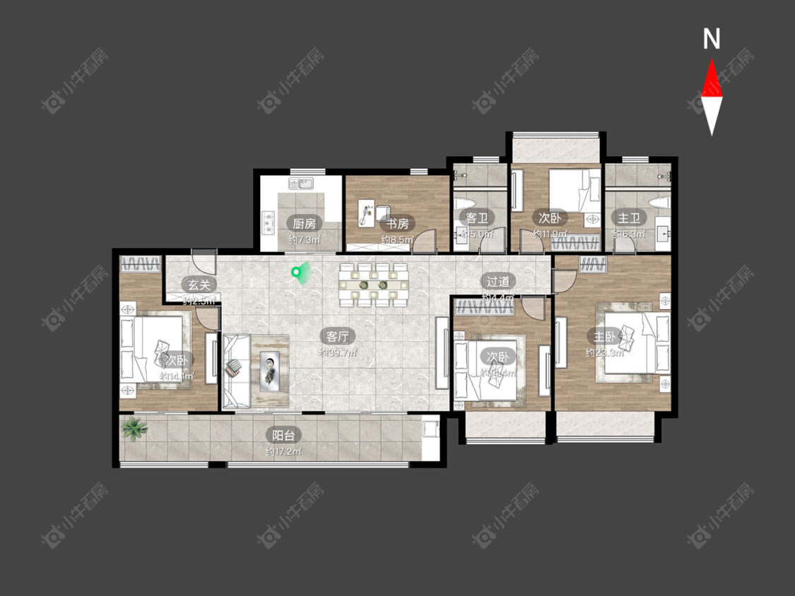 常州龙湖景粼天著在售二手房源户型图_小牛看房