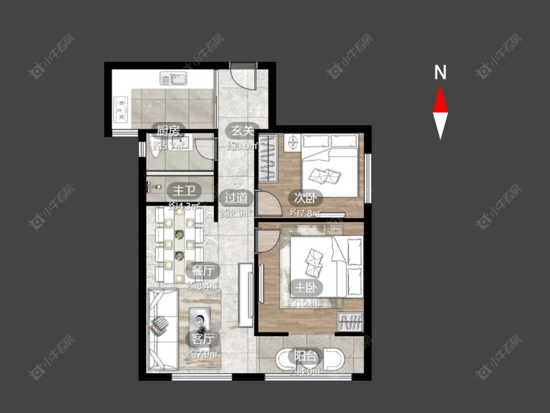 常州绿地世纪城一期在售二手房源户型图_小牛看房