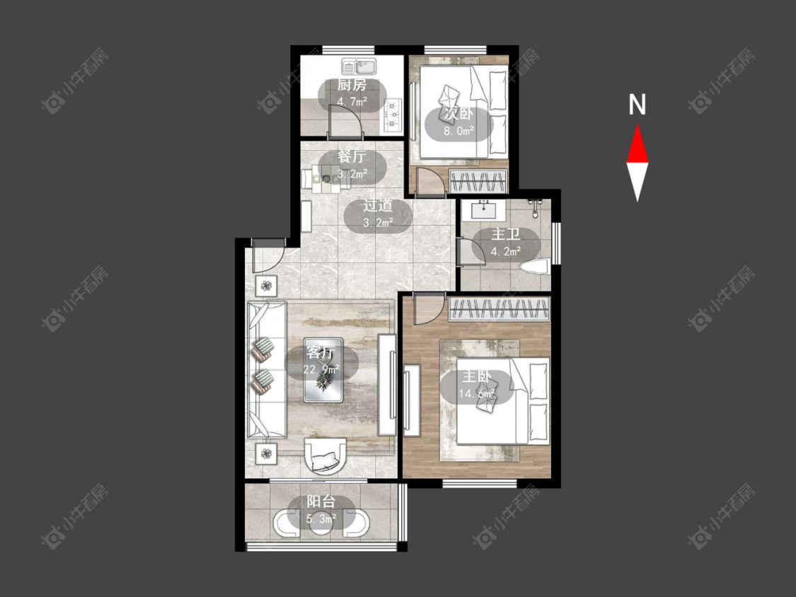 常州新民家园在售二手房源户型图_小牛看房