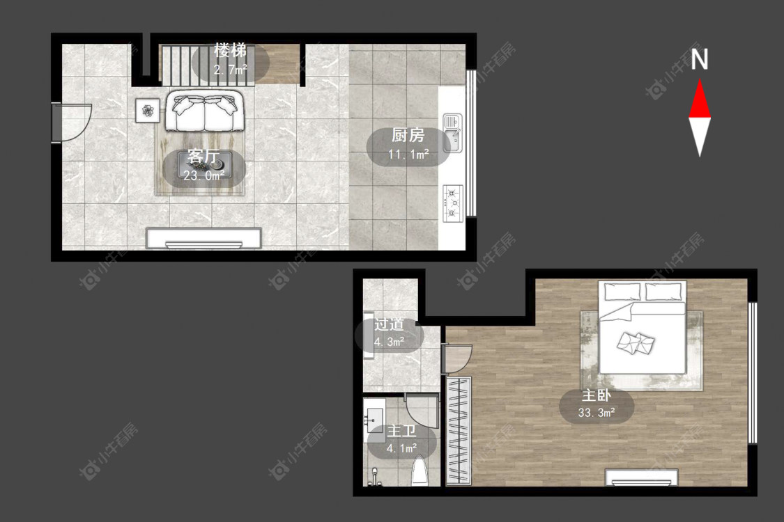 常州吾悦广场全能家公寓在售二手房源户型图_小牛看房