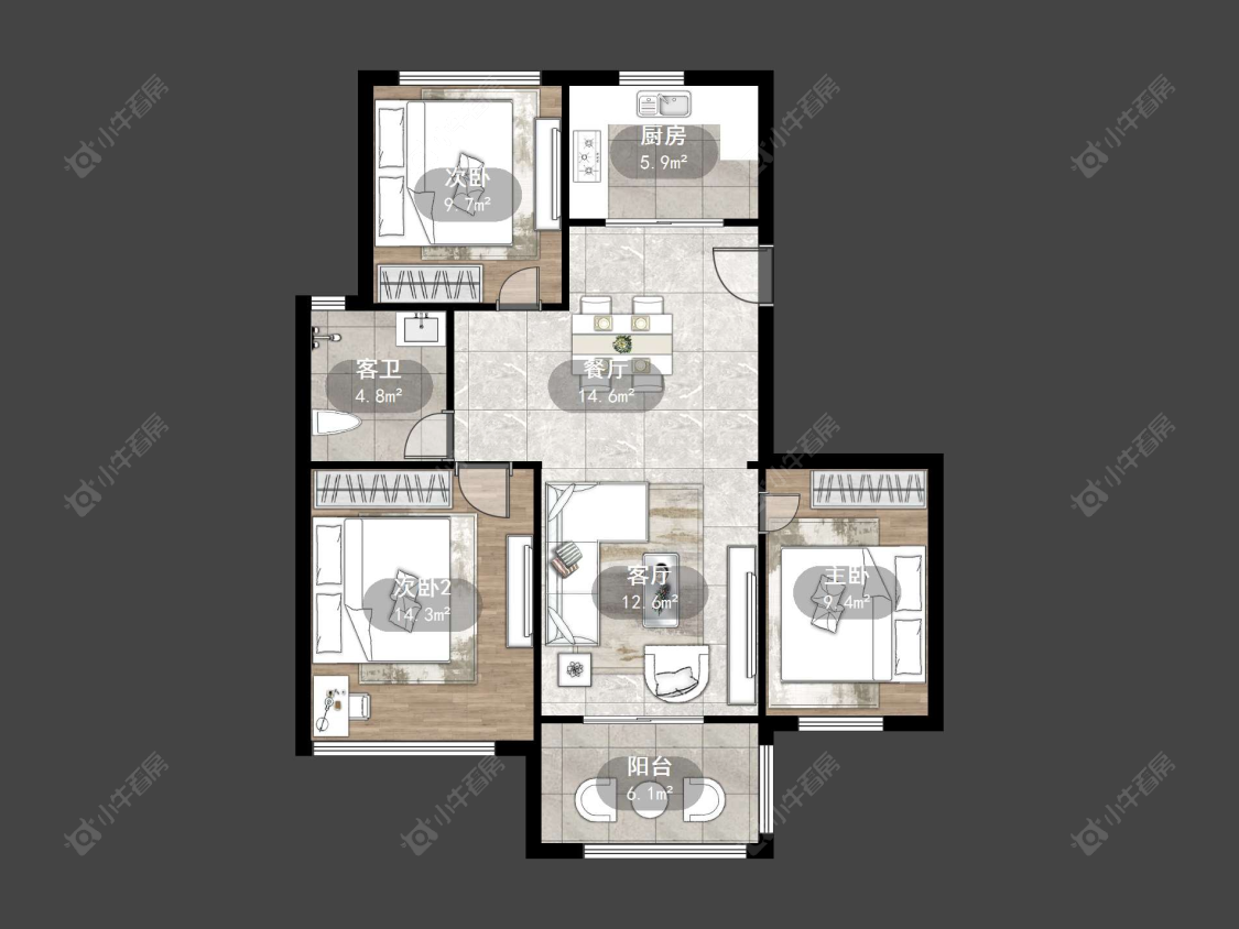 丹阳滨河凤凰城在售二手房源户型图_小牛看房