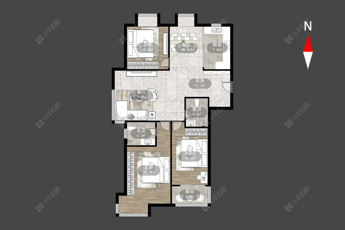 南田雅园房源户型图 常州南田雅园在售二手房源户型图_小牛看房