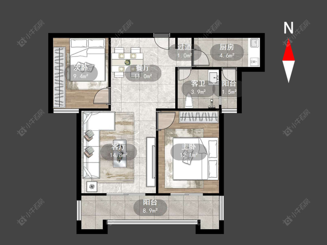 莱蒙城美景公寓房源户型图 常州莱蒙城美景公寓在售二手房源户型图_小牛看房