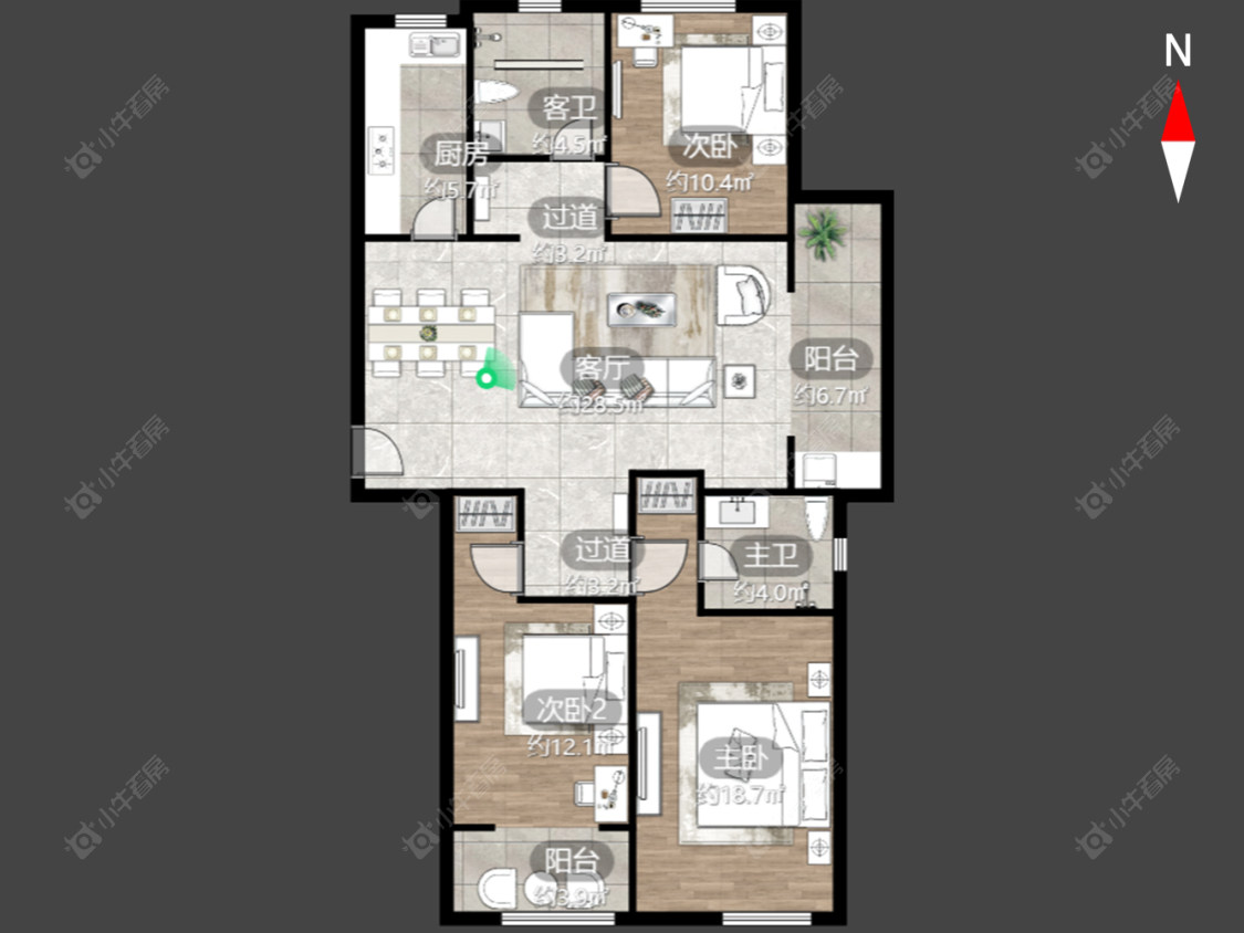 香溢紫郡二期房源户型图 常州香溢紫郡二期在售二手房源户型图_小牛看房