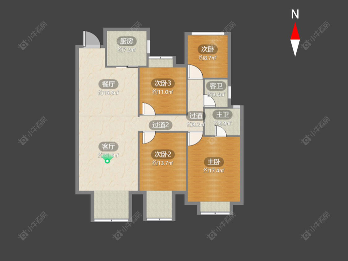 常州中景华府在售二手房源户型图_小牛看房