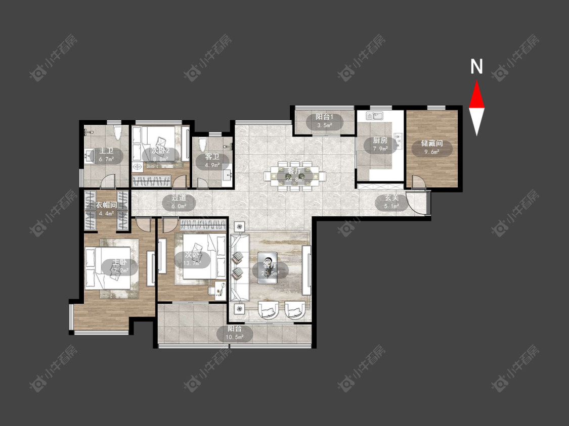 常州青山湾南区在售二手房源户型图_小牛看房