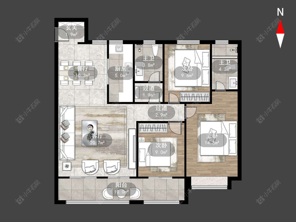 常州融信澜悦在售二手房源户型图_小牛看房