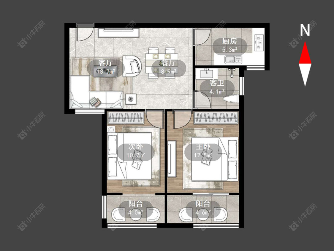 常州溪湖小镇在售二手房源户型图_小牛看房